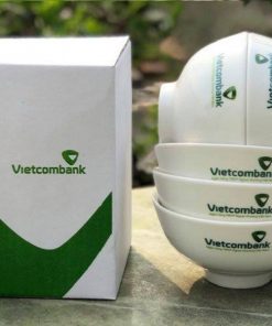 Bộ bát ăn in logo khách hàng Vietcombank