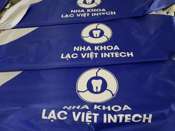 Áo mưa vải dù in logo khách hàng Lạc Việt Intech