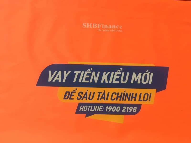 Áo mưa in logo khách hàng SHBFinance