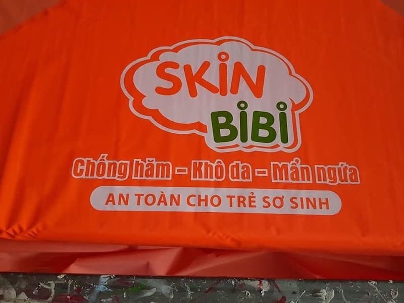 Áo mưa in logo khách hàng Skin bibi