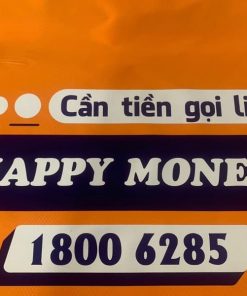 Áo mưa in logo khách hàng Happy Money