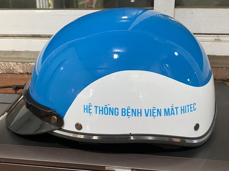 Mũ bảo hiểm in logo khách hàng HITEC